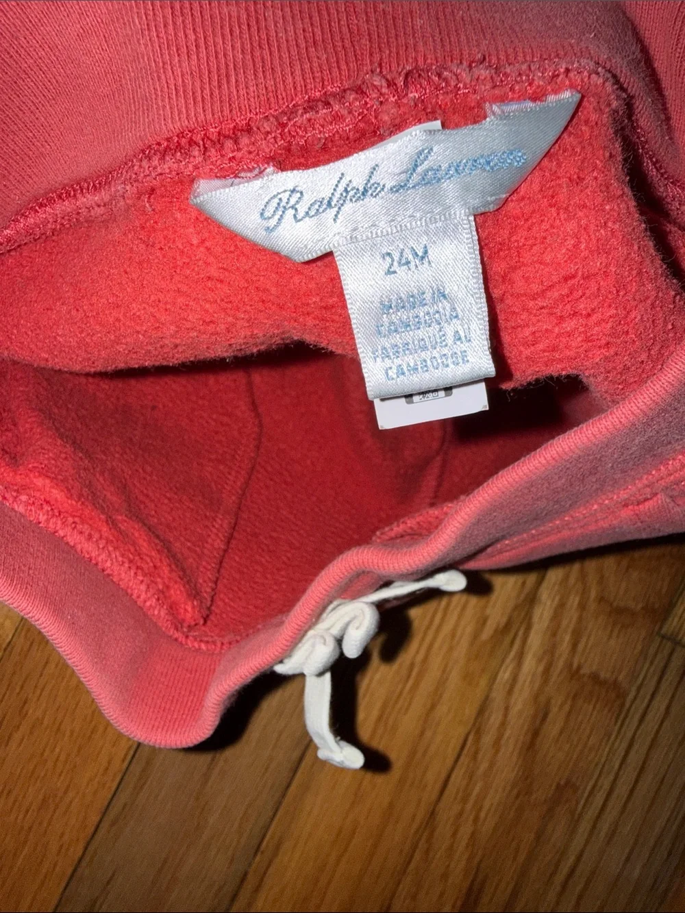 Ralph Lauren Girls Coral Drawstring Jersey Shorts